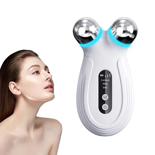Home Microcurrent Beauty Device for Facial Wrinkle Tightening ABS Effective Nasolabial Folds Neck Wrinkles Fade Facial Lifting Peaceful Pleasures Health and Wellness