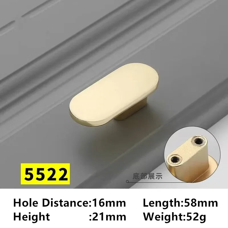 Golden Ring Cabinet Knob – Single Hole Zinc Alloy Drawer Handle