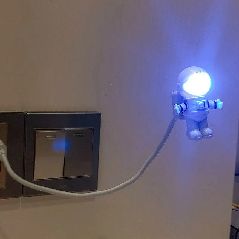 Astronaut USB Night Light Sound Sensor LED Lamp – Set of 2