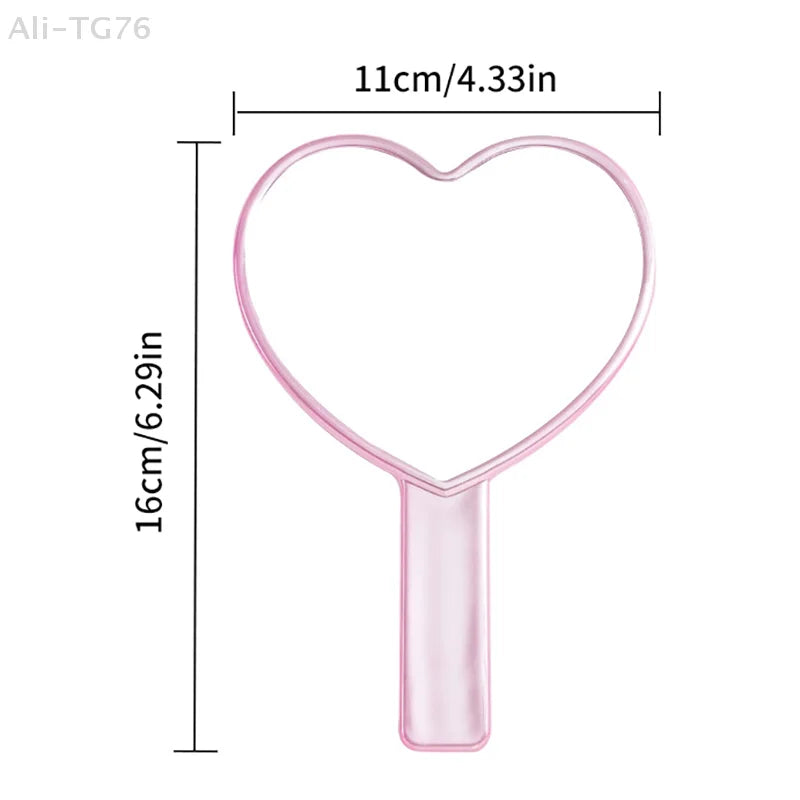 Heart Handle Handheld Makeup Mirror – HD Vanity Mirror