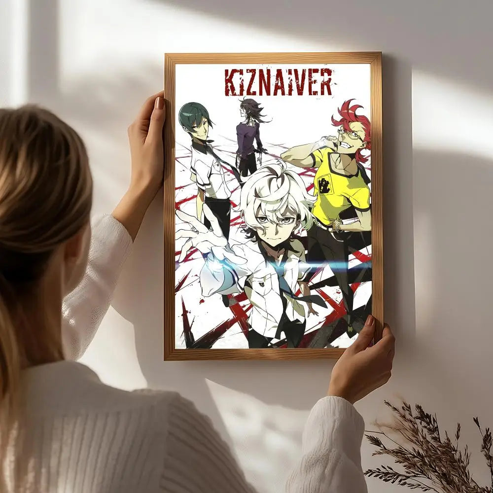 Anime K-Kiznaiver Poster HD Self Adhesive Waterproof Wall Art Ideal for Home Office Dorm Bedroom Great Gift Peaceful Pleasures Health and Wellness White6 40X50cmNoframe