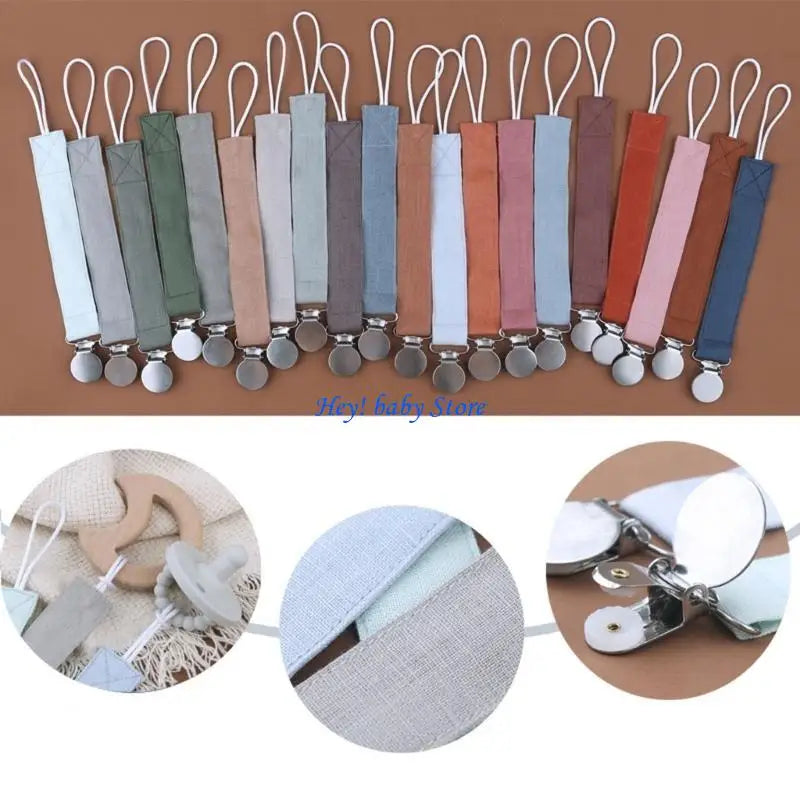 Baby Pacifier Chain Clips 4-Pack | Soother Holder Newborns