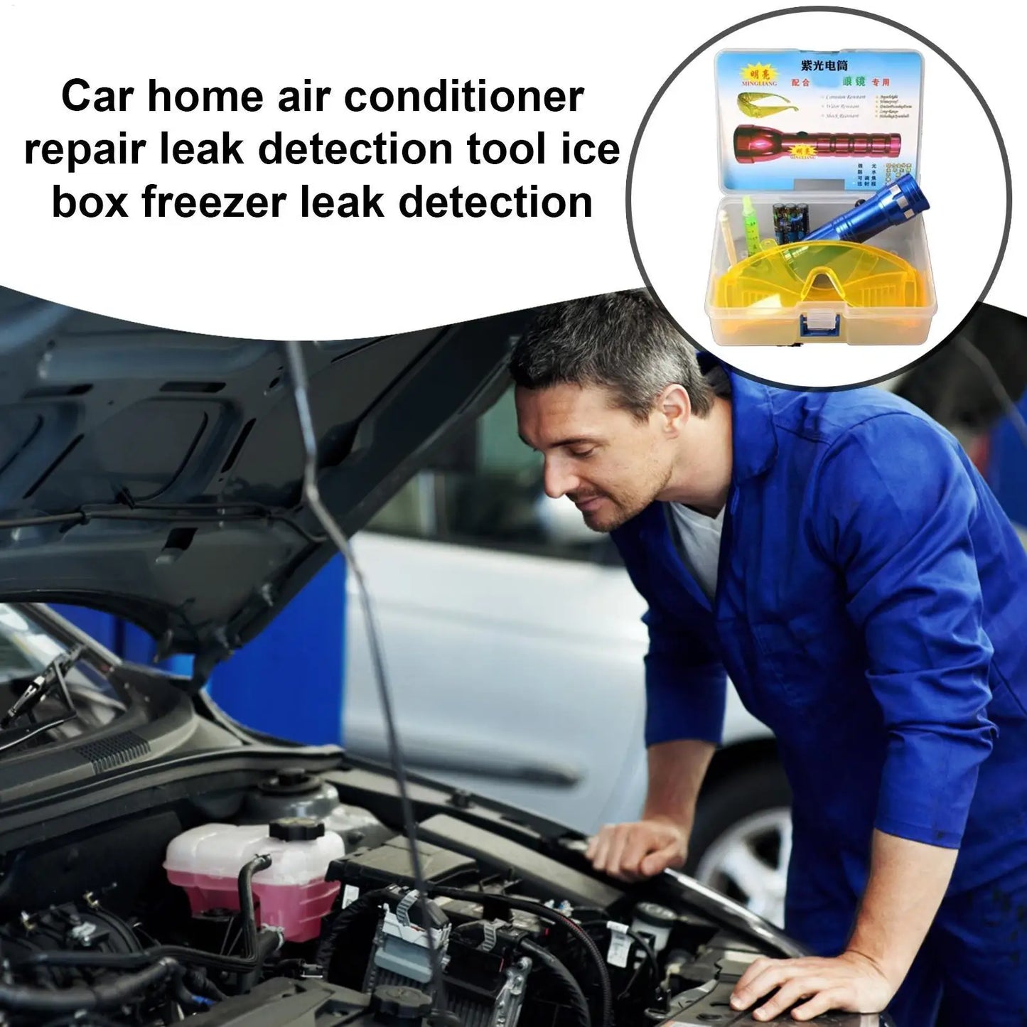 AC Leak Detector Kit – UV Flashlight & Fluorescent Agent