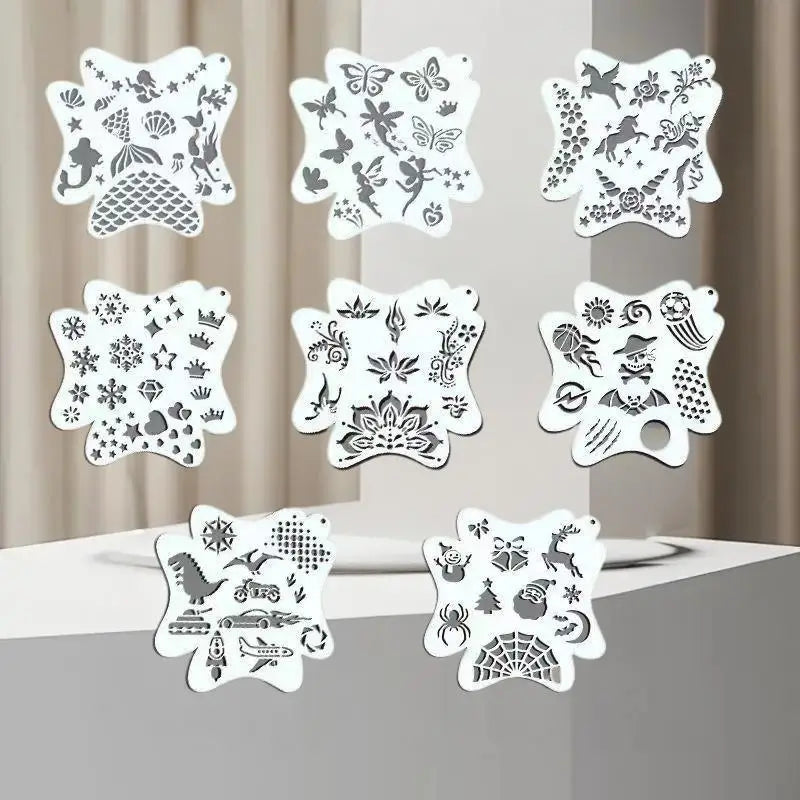 Reusable Face & Body Paint Stencils – Party Makeup Templates