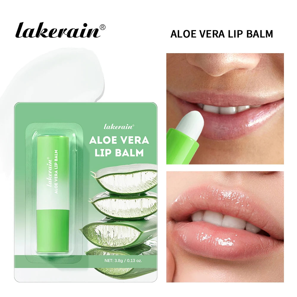 Natural Aloe Vera Lipstick Long-Lasting Refreshing Moisturizing Daily Care Lip Balm Fade-Resistant Nourishing Lip Care Peaceful Pleasures Health and Wellness lip balm