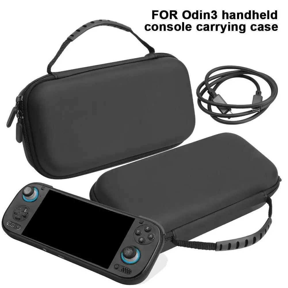For Odin3 Handheld Console Storage Case EVA Leather-Textured Waterproof Shockproof Protective Carry Bag Peaceful Pleasures Health and Wellness