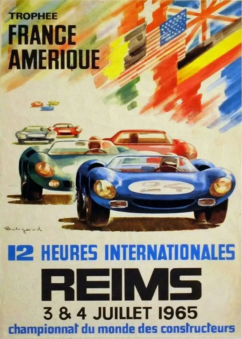F1 Le Mans Race Car Canvas Wall Art | Formula Grand Prix Print