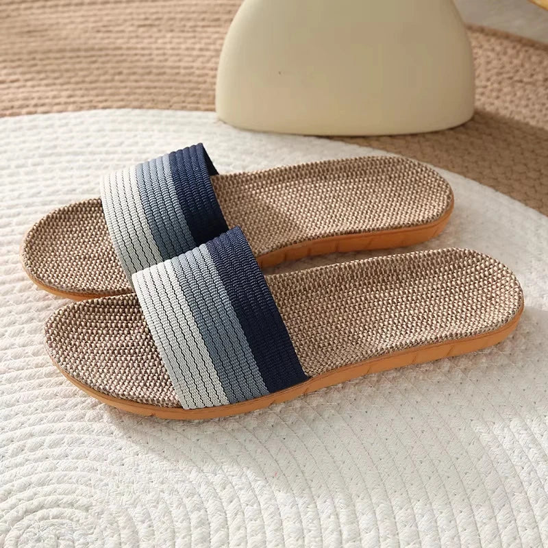 Men's Striped Beach Sandals | Breathable EVA Slides & Flip-Flops