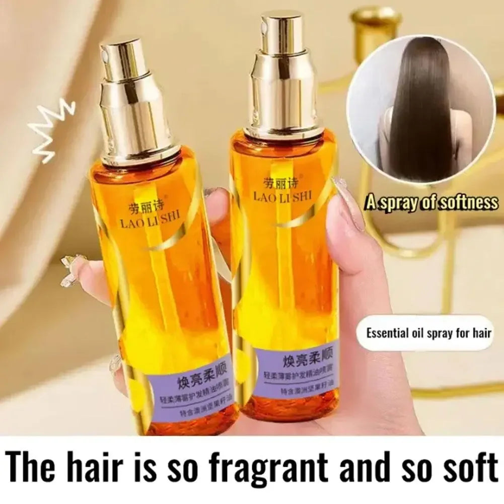 1/2/3PCS Shine Hair Serum for Dry Hair,Lightweight Hair Oil Hydrating Mist For Split Ends, Frizzy Hair & Flyaways,Hair Oil Spray Peaceful Pleasures Health and Wellness