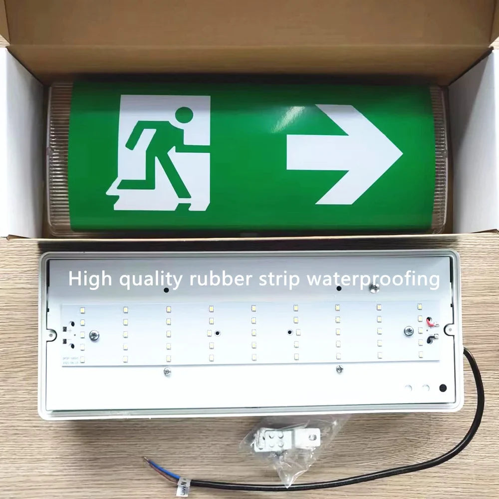 SHINEKNOT IP65 LED Emergency Exit Light – 24Hr 100-280V