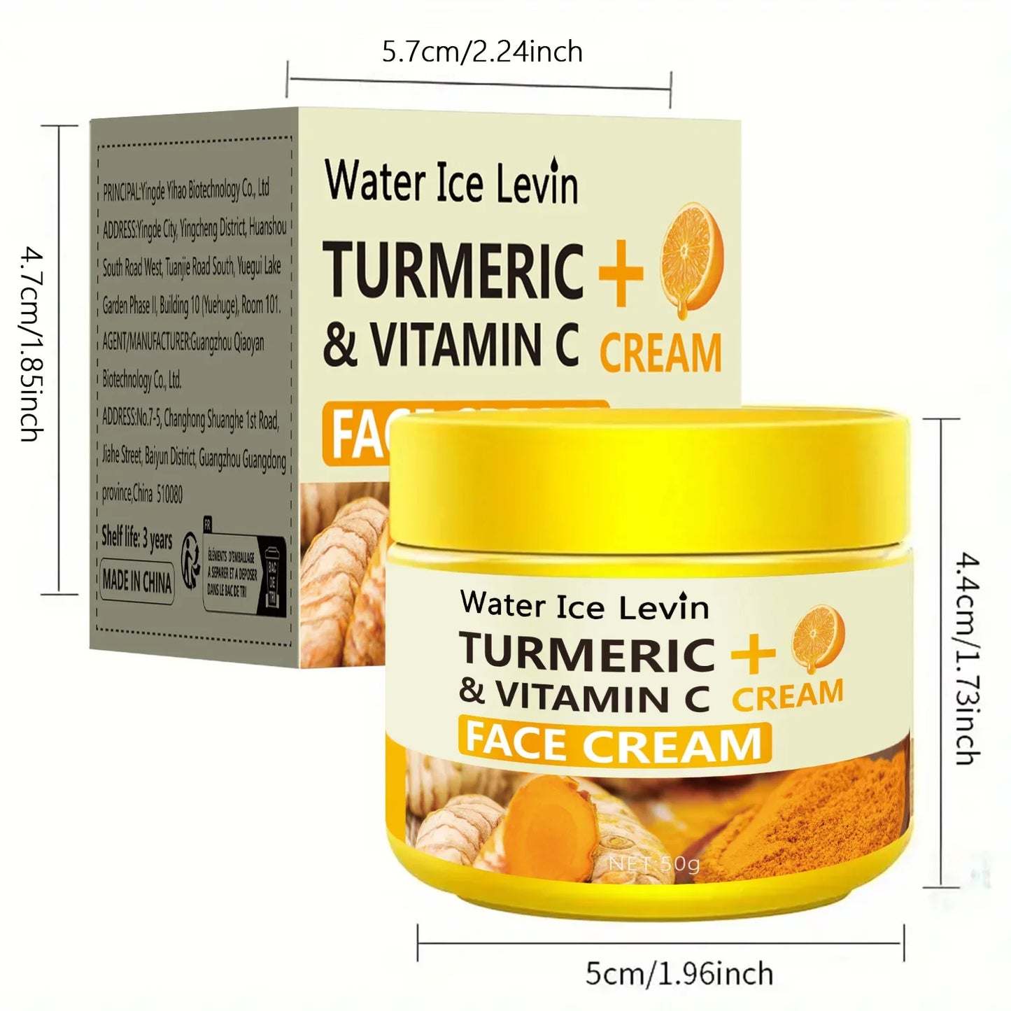 Turmeric & Vitamin C Cream – Brightening Face Moisturizer