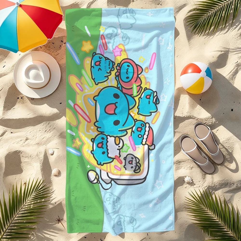 Bugcat Capoo Anime Beach Towel – Quick Dry, Soft, 11 Sizes Anime Beach Towel Peaceful Pleasures Health and Wellness