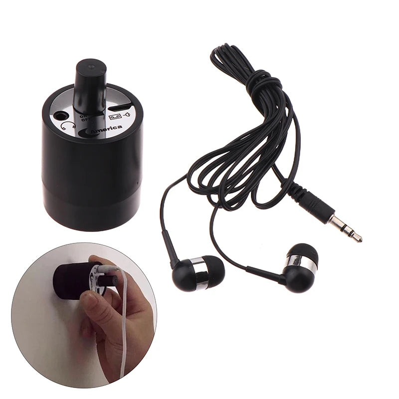 Water Leak Detector Multifunctional Sound Collector For Leak Detection Of Various Construction Pipe Wall Mounted Sound Amplifier Peaceful Pleasures Health and Wellness Black