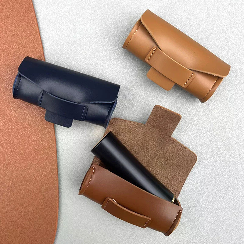 PU Leather Lipstick Case & Lip Balm Holder Sleeve Pouch