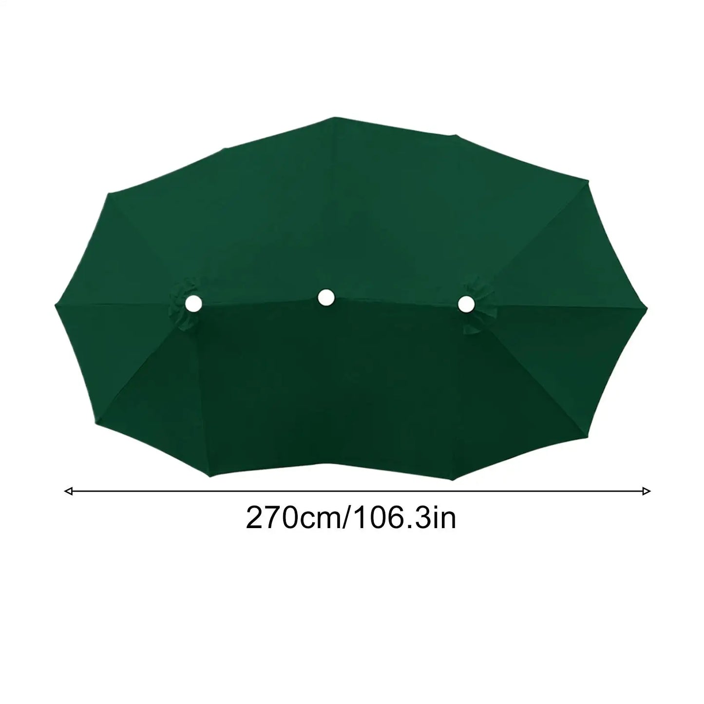 Replacement Patio Umbrella Canopy 12 Ribs 8.86ft Waterproof UPF30 Triple Parasol Top Cover Umbrella Fabric Replacement For Peaceful Pleasures Health and Wellness