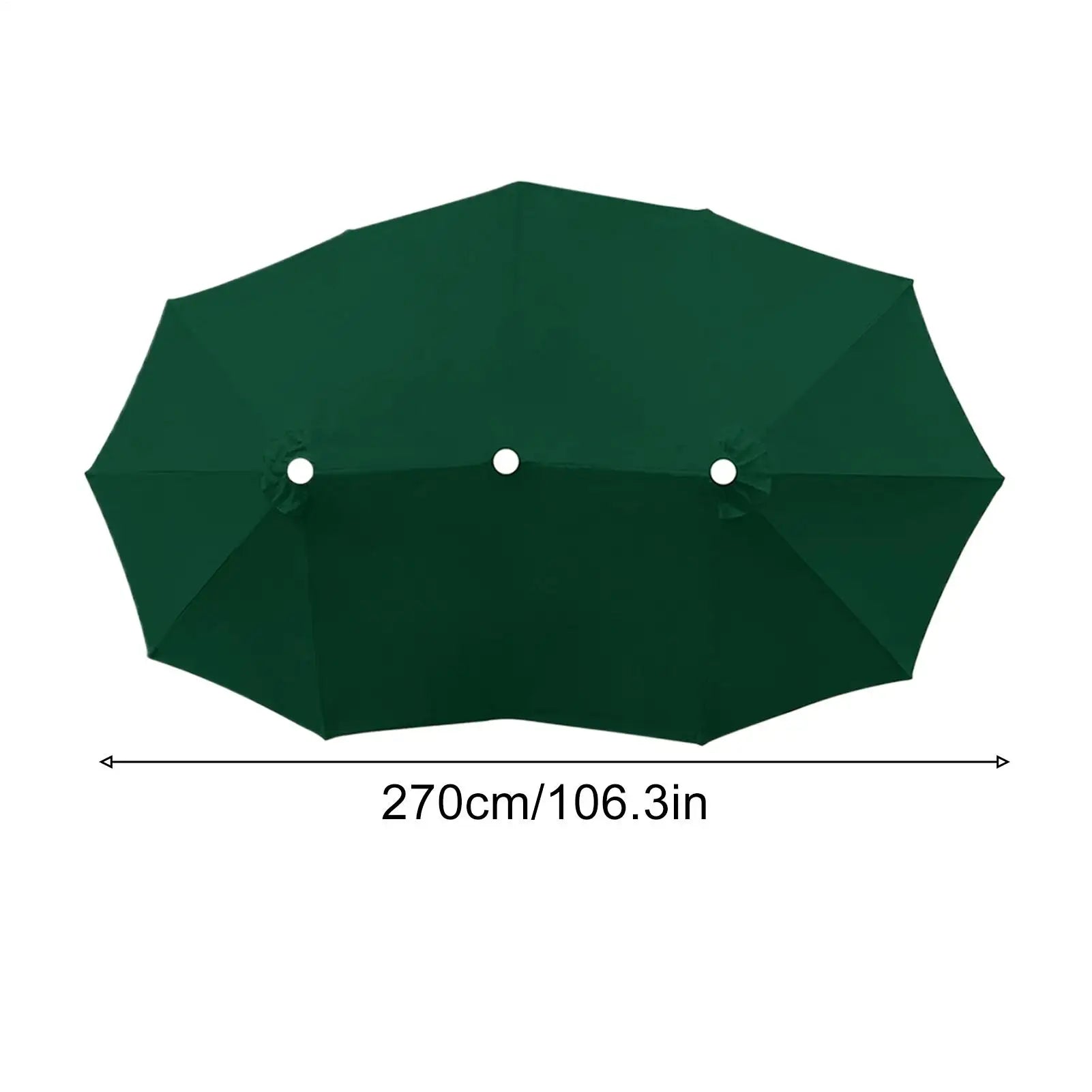 Replacement Patio Umbrella Canopy 12 Ribs 8.86ft Waterproof UPF30 Triple Parasol Top Cover Umbrella Fabric Replacement For Peaceful Pleasures Health and Wellness