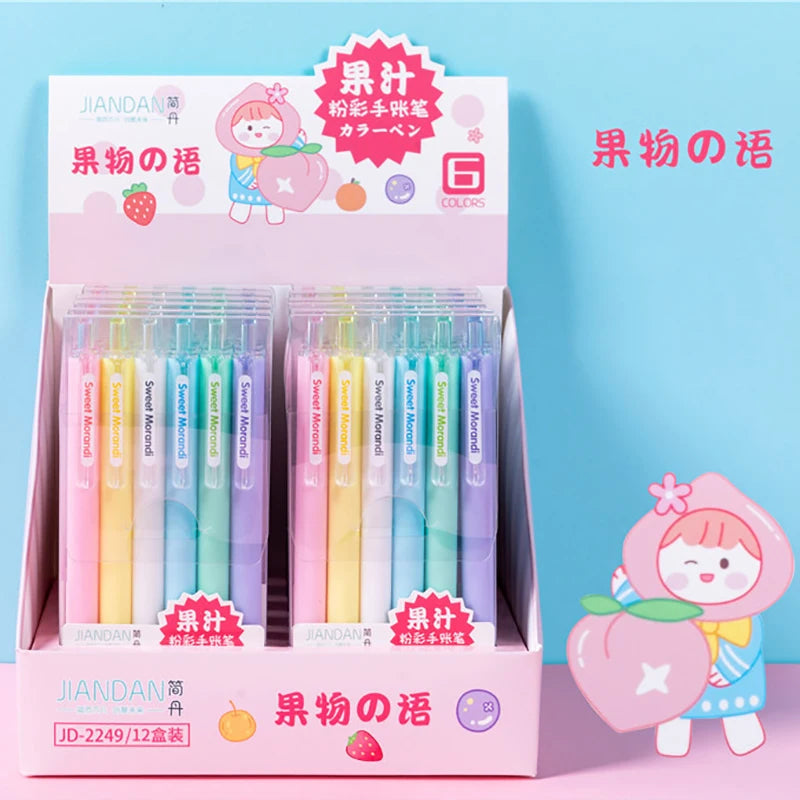 Bview Art Juice Pastel Handbook Pen Highlighter Student Stationery