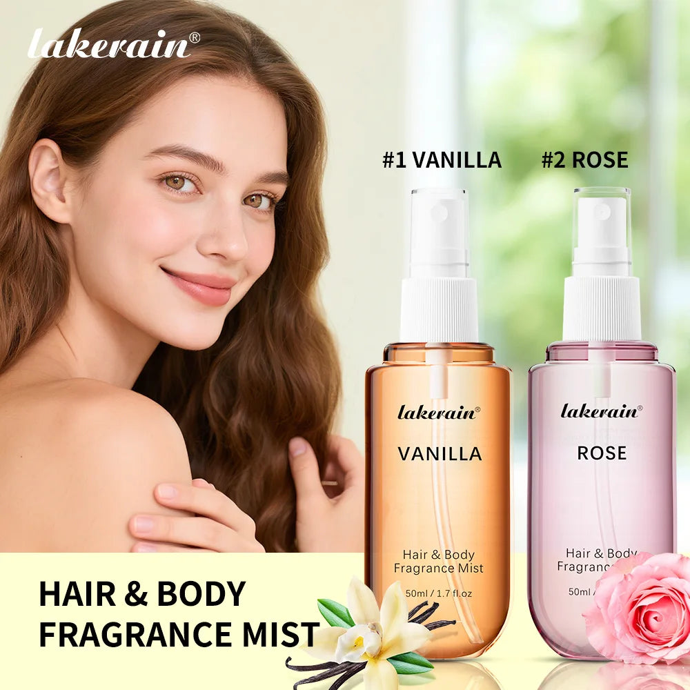 Vanilla Rose Hair & Body Fragrance Mist – 2 Pcs Travel Size