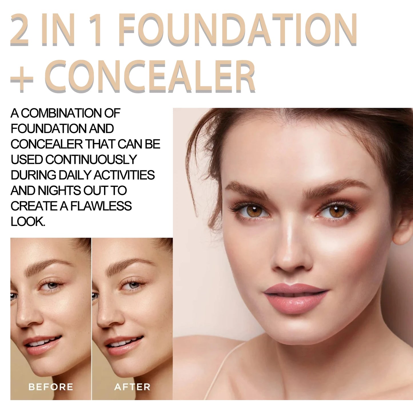Jaysuing Dual-Ended Liquid Concealer & Foundation Wand