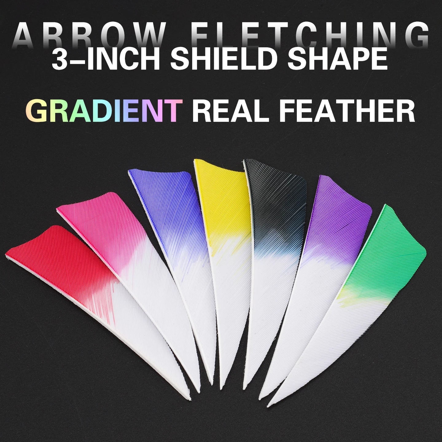 Archery 3 Natural Gradient Shield Turkey Feather Right Wing Arrow