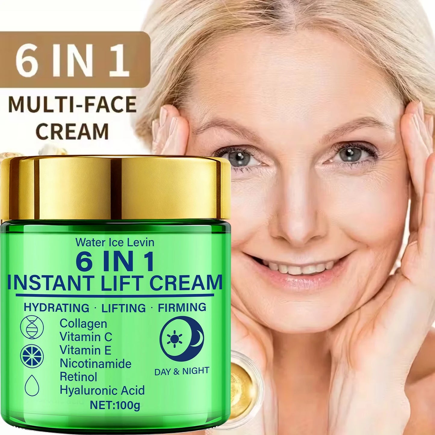 6-in-1 Collagen & Retinol Lift Face Cream – Day & Night Face Lift Cream Peaceful Pleasures Health and Wellness
