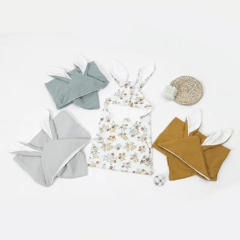 Hooded Baby Bath Towel Wrap | Soft Cotton Rabbit Ears Blanket