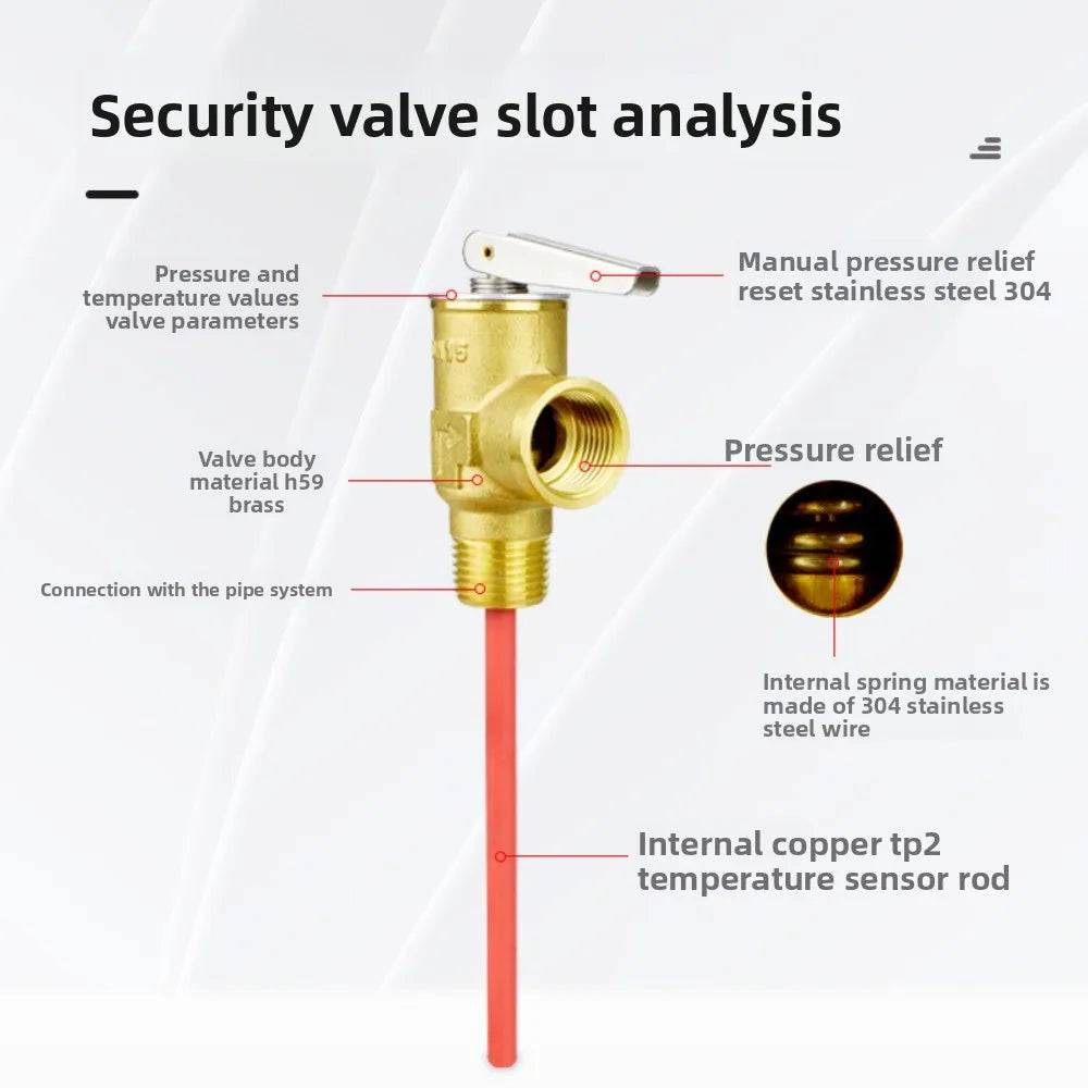 Brass Adjustable Pressure Relief Safety Valve | Closed Water Systems