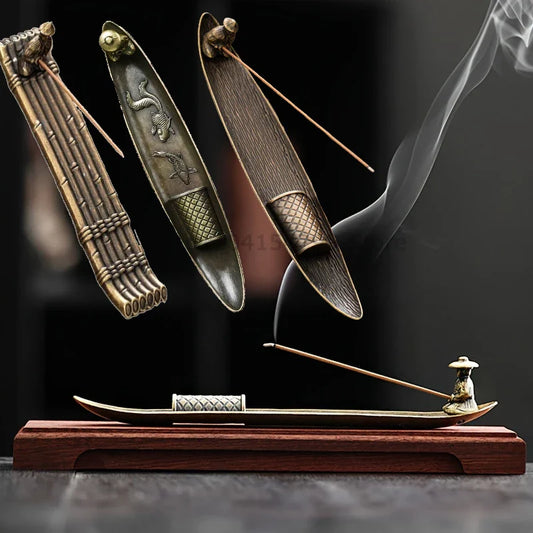 Japanese Fisherman Boat Incense Stick Holder | Home Decor Incense Stick Holder Oasis Select