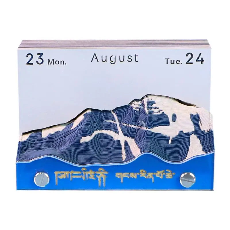 2027 3D Tear-Away Desk Calendar with LED Light | Paper Carving
