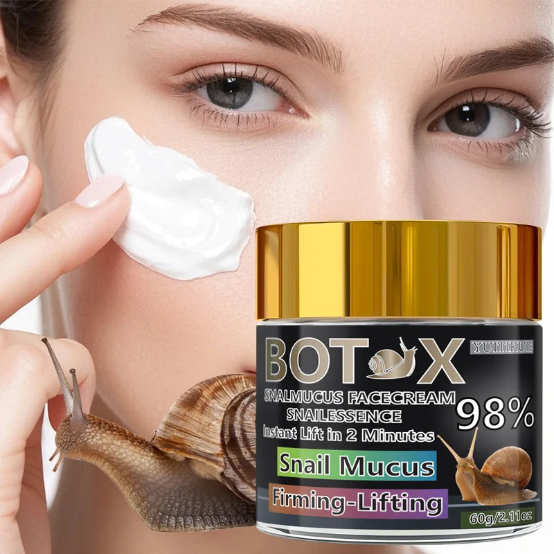 YUITIKUE Botax Snail Mucus Face Cream 60g, 98% Essence for Instant Firming & Lifting in Just 2 Minutes Peaceful Pleasures Health and Wellness