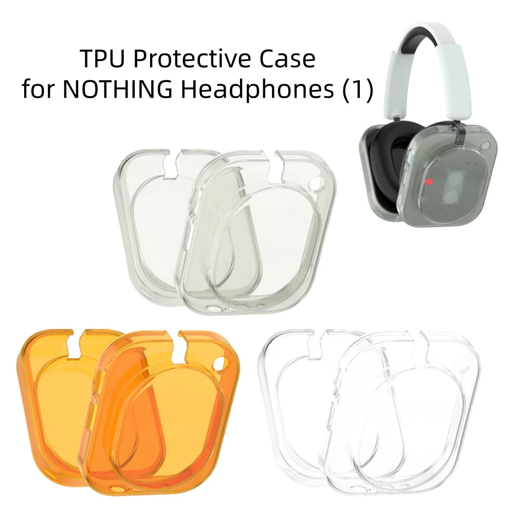 TPU Protective Case For NOTHING Headphones (1) Dustproof And Shockproof Earphone Protective Case Transparent/Gray/Orange Peaceful Pleasures Health and Wellness