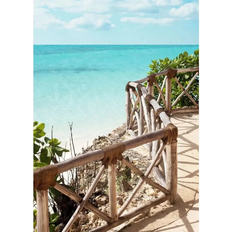 Summer Sunshine Beach Surf Palm Trees Sea View Poster Canvas Paintings Wall Art Pictures Home Decor Peaceful Pleasures Health and Wellness 6 50x70cm Unframed