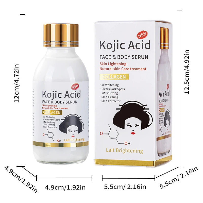 125ml Arbutin/Turmeric/Vitamin C Essence Make Skin Glow Moisturizing Firming AHA/Papaya/Glutathione/Kojic Acid Essence Liquid Peaceful Pleasures Health and Wellness Kojic acid 125ML