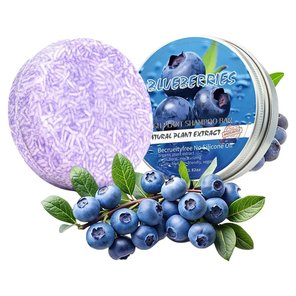 Blueberry Shampoo & Hair Conditioner Bar - Plant Essential Oil Soap,Oil Control Volumizing, Silicone-Free for All Hair Types Peaceful Pleasures Health and Wellness shampoo