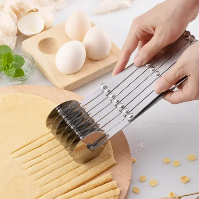 3/5/7 Wheel Dough Divider Cutter | Stainless Steel Pastry Roller