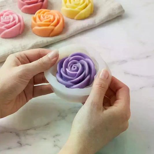 3D Rose Flower Silicone Mold – Soap, Epoxy & Craft Silicone Craft Mold Peaceful Pleasures Health and Wellness