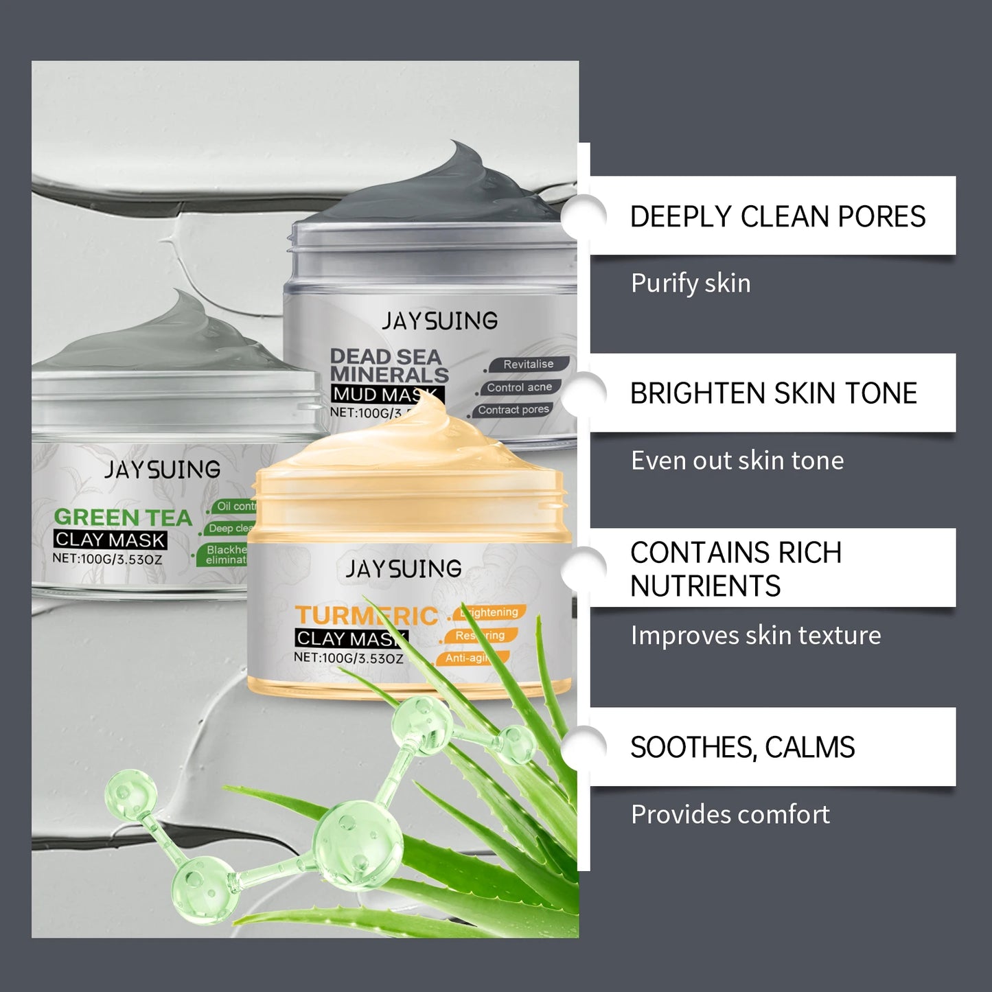 Jaysuing Dead Sea Mud Mask – Cleanse, Brighten & Hydrate