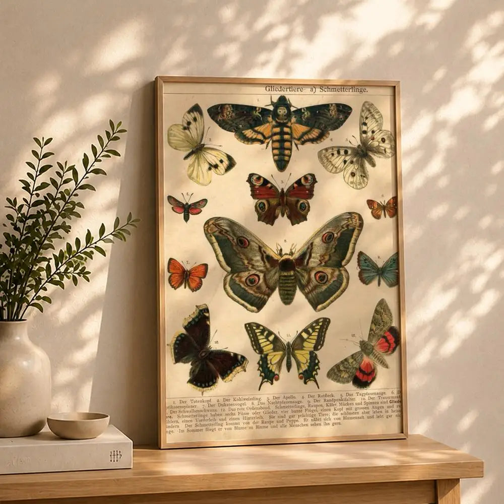 Butterfly HD Self-Adhesive Waterproof Wall Art Poster | Modern Wall Art Poster Peaceful Pleasures Health and Wellness White9 50X70cmNoframe