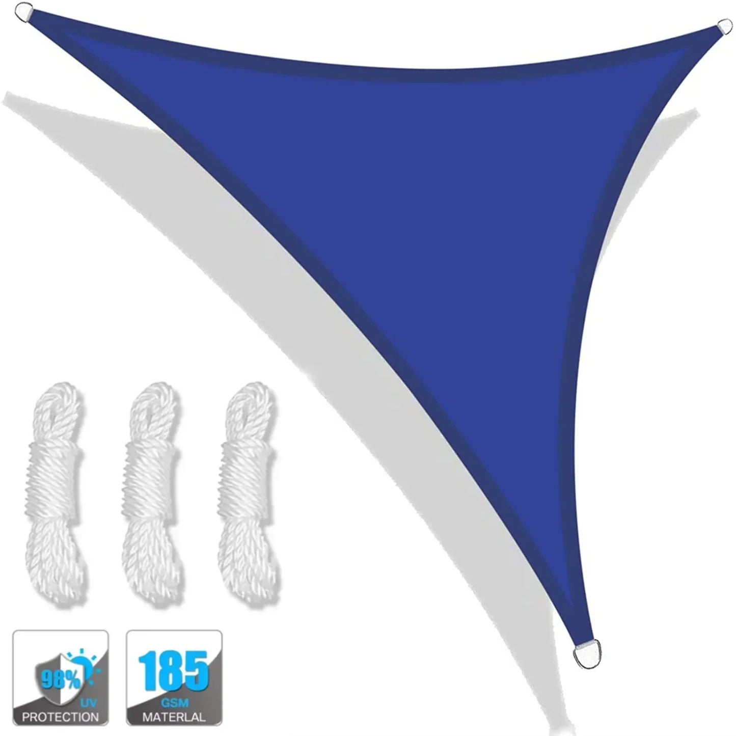 Triangle Shade Sail UPF50+ 98% UV Block Water-Resistant Canopy