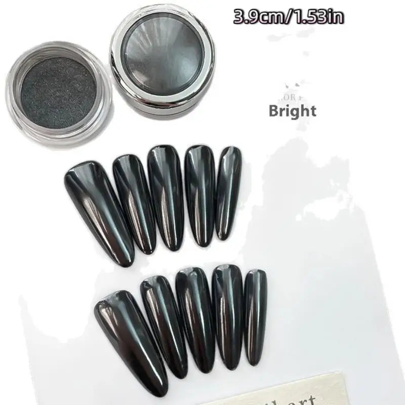 Black Crystal Coated Glitter Sequin Highlight Shine Nail Charm Nail Decoration Nail Salon Manicure Supplies Peaceful Pleasures Health and Wellness one size
