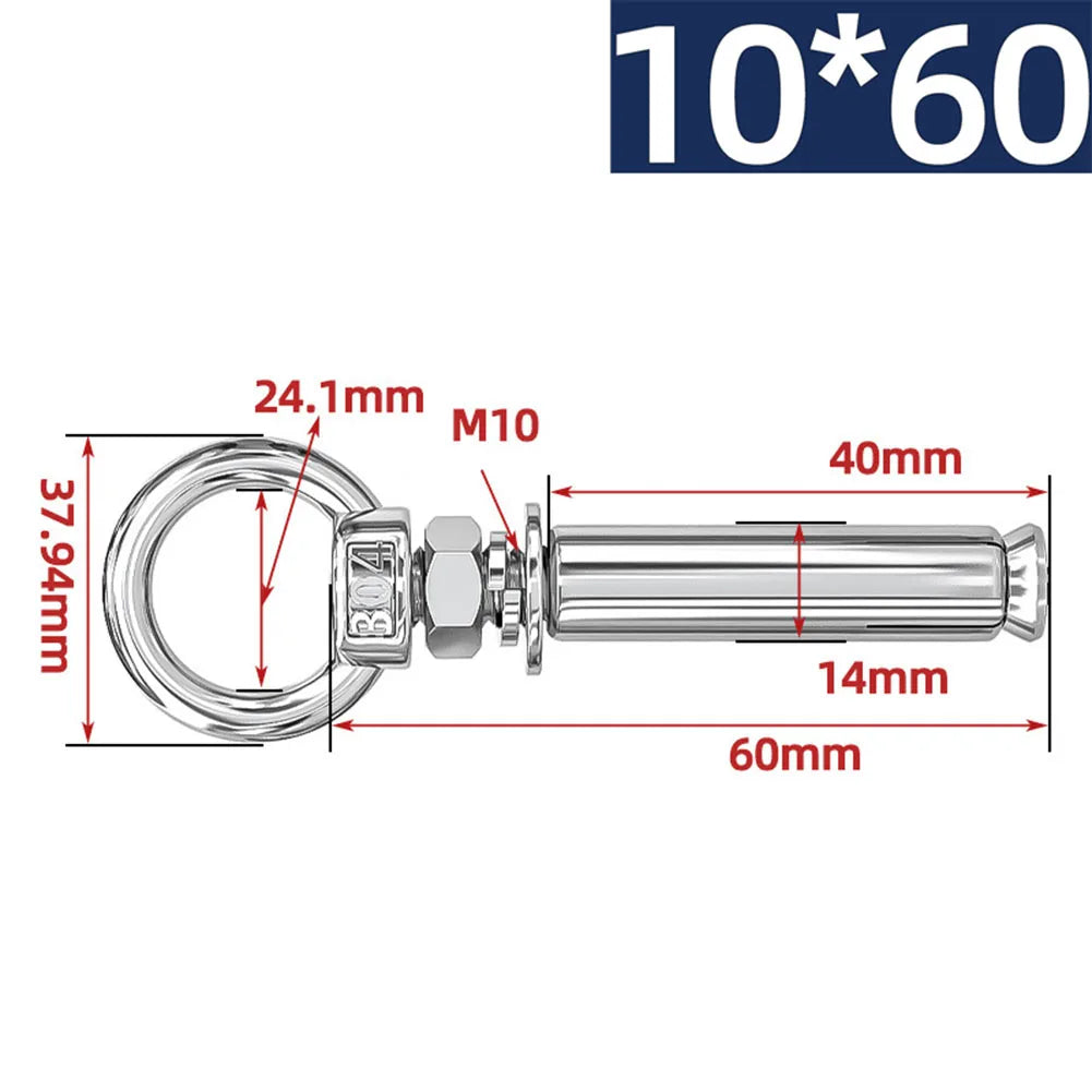 304 Stainless Steel Expansion Bolts Ring Hook Anchor Concrete Eye