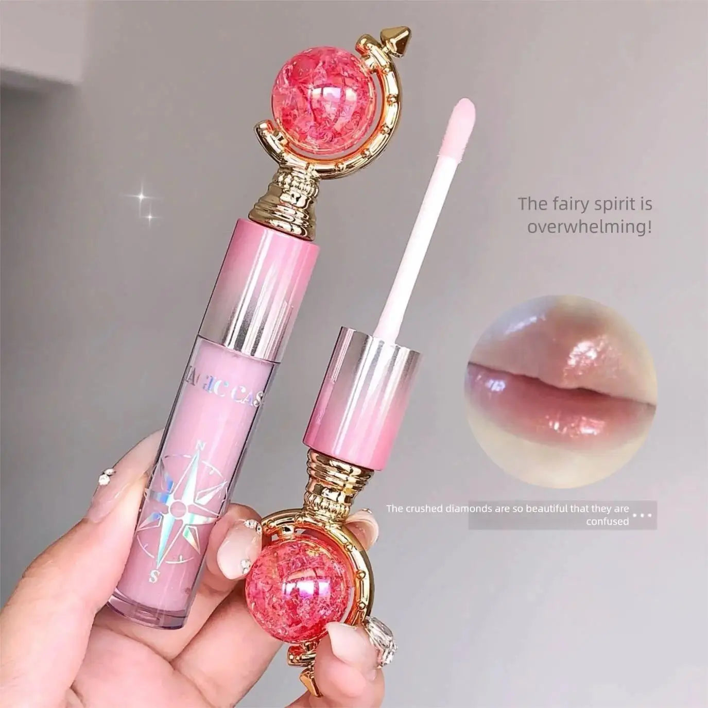 MAGIC CASA Mirror Shine Glitter Lip Gloss – Hydrating & Long Wear