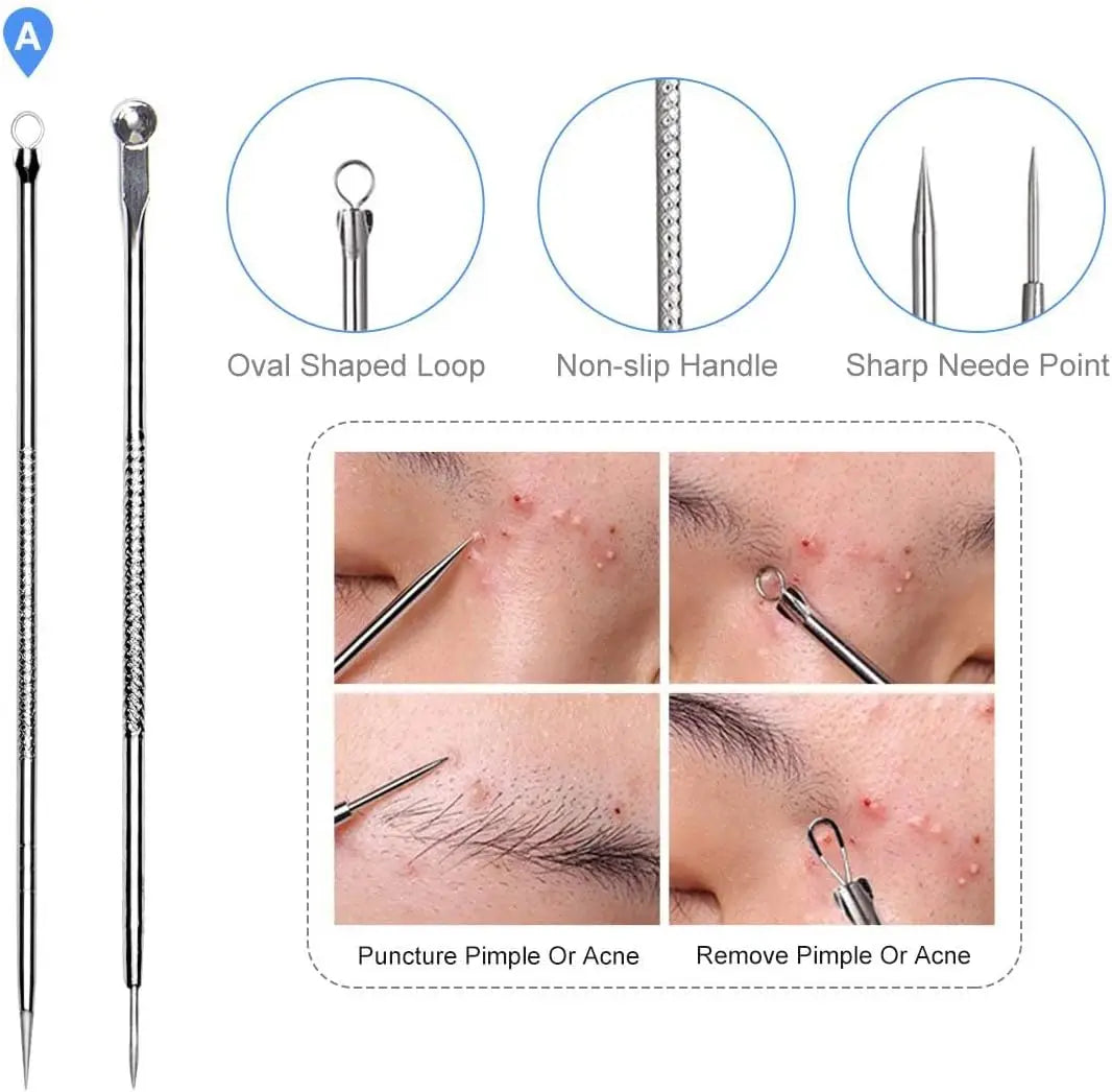 Acne Needle Remove Blackhead Comedone Extractor Tools Stainless Steel Facial Skin Care Tool Pimple Blemish Removal Tools Peaceful Pleasures Health and Wellness