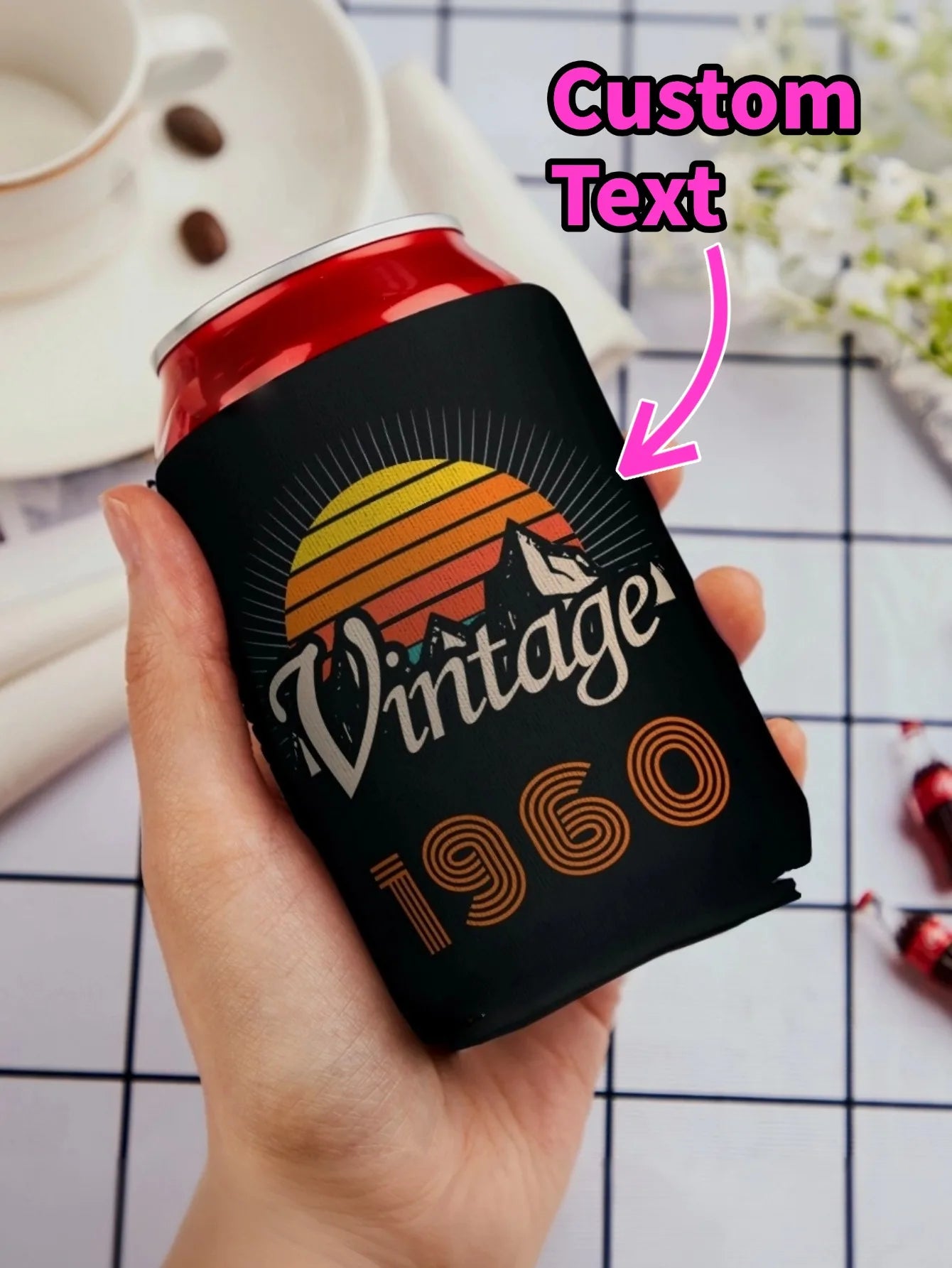 Custom Photo Can Cooler Sleeve | Personalized Koozie Gift
