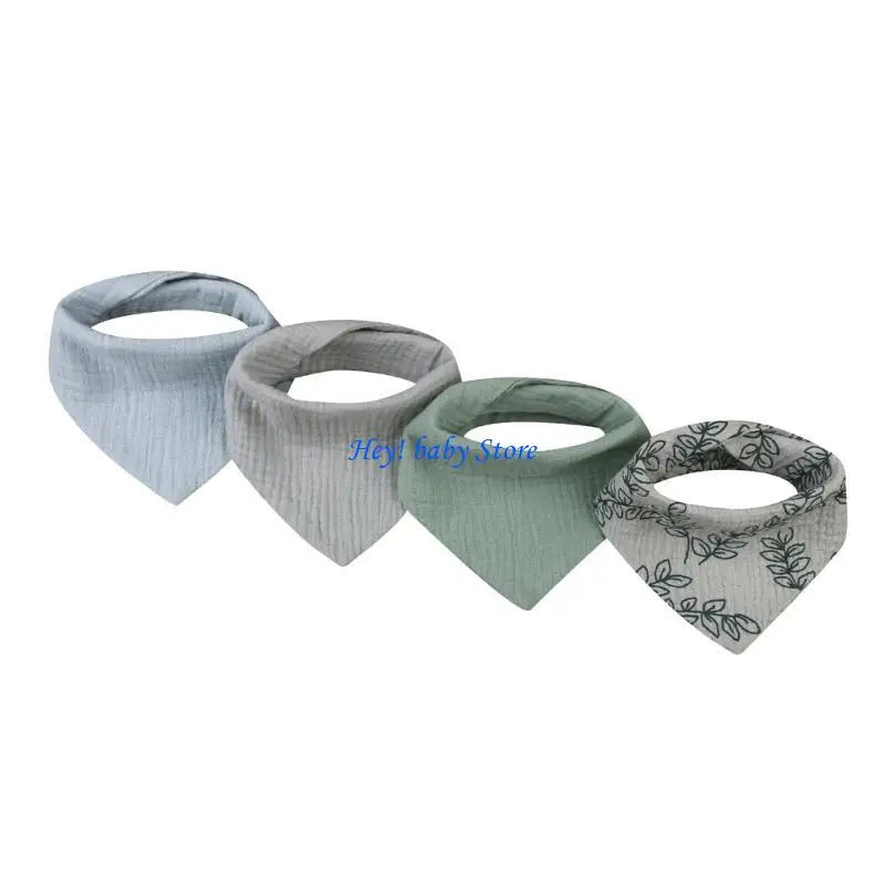 Baby Feeding Bibs 4-Pack | Soft Cotton Spill-Proof Toddler Bibs