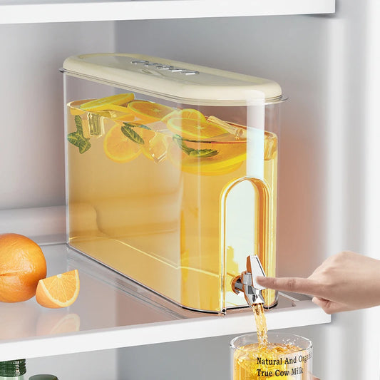 Cold Water Kettles Faucet for Home Use Large Capacity Sealed Sewn Food Grade Plastic Juice Refrigerator Cold Water Kettles New Peaceful Pleasures Health and Wellness