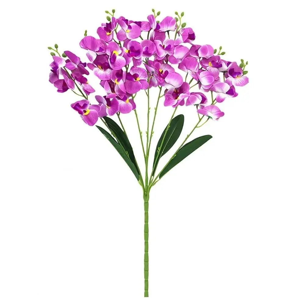 Butterfly Orchid Artificial Flowers Real Touch 7 Forks 3D Orchidea Phalaenopsis Silk Flower Home Wedding Decoration Peaceful Pleasures Health and Wellness