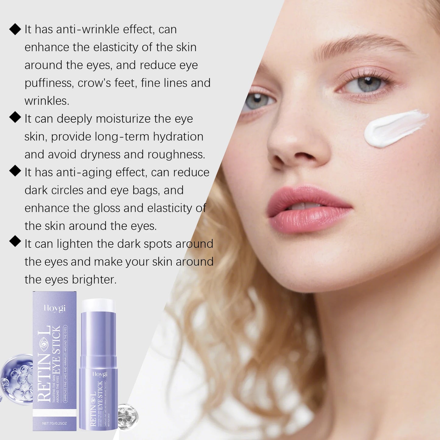 Retinol Eye Cream Stick – Dark Circles, Puffiness & Wrinkles