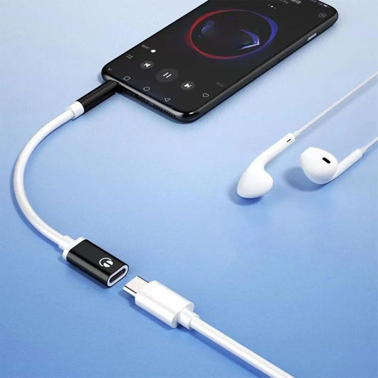 Type-C to 3.5mm Headphone Adapter USB C Female to Aux Male Car Stereo Cord for Calling Music in Car Phone Flat Earphone Converte Peaceful Pleasures Health and Wellness