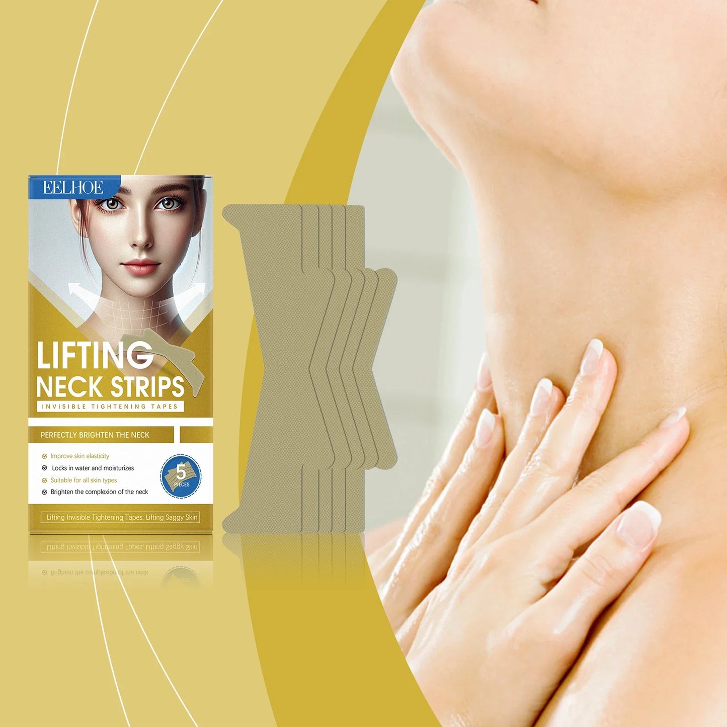 Eelhoe Neck Tightening Patch – Lift, Firm & Moisturize (5 pcs)